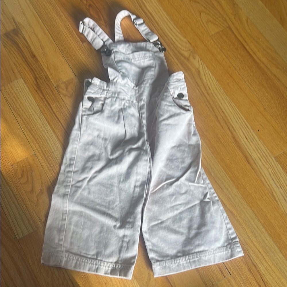 White Denim Overalls
